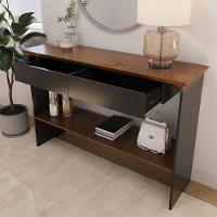 Aparador Buffet Charles Com 2 Gavetas 136 Cm Preto Fosco/naturale Preto Fosco/naturale - 3