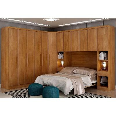 Guarda-roupa Em Mdf Com 12 Portas E 8 Gavetas Cumaru