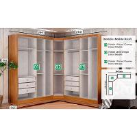 Guarda-roupa Em Mdf Com 9 Portas E 6 Gavetas Cumaru - 8