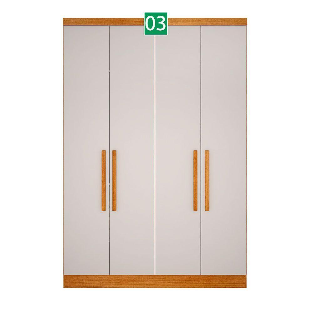 Guarda-roupa Em Mdf Com 9 Portas E 6 Gavetas Cumaru/fendi - 3