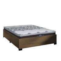 Cama Box Casal Desmontável Colchão Molas Ensacadas Com Euro In New York 138x188x57cm Marrom / Branco / Cedro Gazin – Suporta Até 120kg Por Pessoa - 1