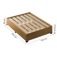 Cama Box Casal Desmontável Colchão Molas Ensacadas Com Euro In New York 138x188x57cm Marrom / Branco / Cedro Gazin – Suporta Até 120kg Por Pessoa