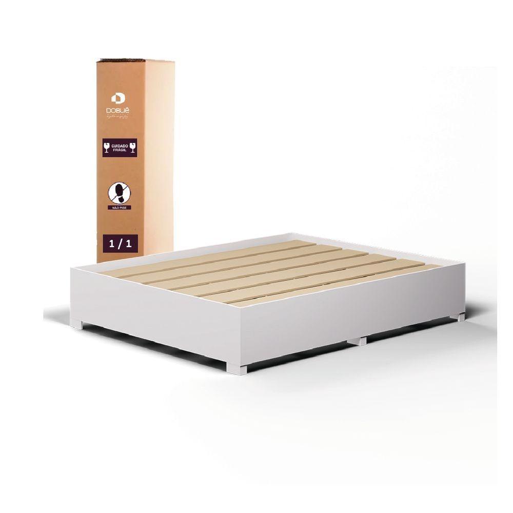 Cama Box Casal Desmontável Com Colchão De Espuma D33 Millenium Pillow Top 138x188x50cm Bege / Branco - 4