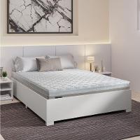 Cama Box Casal Desmontável Com Colchão De Espuma D33 Millenium Pillow Top 138x188x50cm Bege / Branco - 1