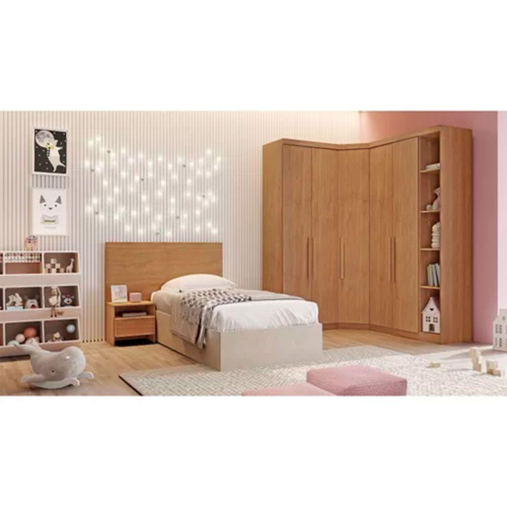 Modulo Cantoneira P/ Guarda-roupa Com 4 Prateleiras Cumaru - 3