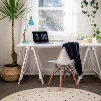 Kit 2 Cadeiras c/Encosto p/Mesa De Jantar Cozinha branca - 2