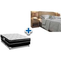 Cama Box Casal CRC + Colchão Molas Physical Ortobom + Cabeceira Plus Atacama - 1