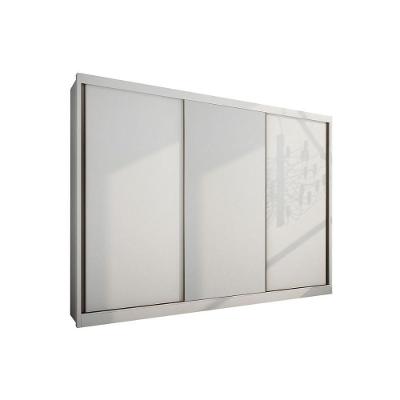 Guarda Roupa Casal Sollo Plus 3 Portas de Correr 8 Gavetas Branco