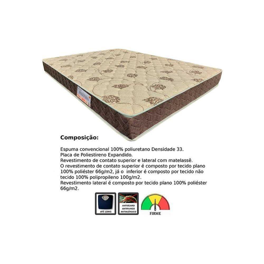 Cama Box Casal: Colchão Espuma D33 Orthoflex /Ep Matera + Base Crc Suede White(138X188) - 5