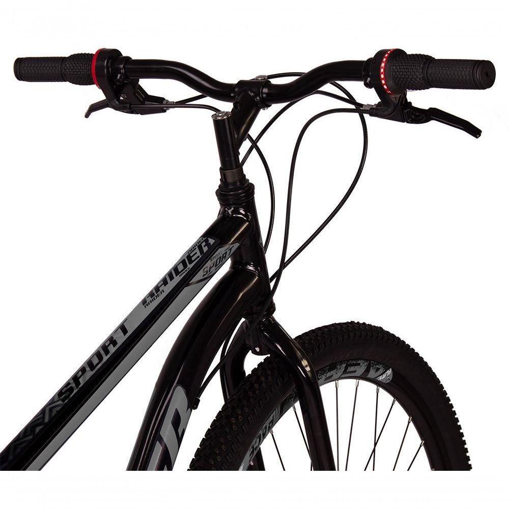 Bicicleta 29 Raider Sport Aço 21 Marchas Freio A Disco Preto+cinza - 2