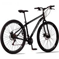 Bicicleta 29 Raider Sport Aço 21 Marchas Freio A Disco Preto+cinza