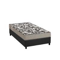 Cama Box Solteiro: Colchão Espuma Ortobom Physical Ultra Resistente + Base CRC Suede Gray(88x188) - 1