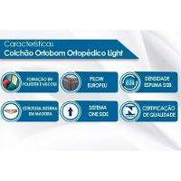 Cama Box Queen: Colchão Ortopédico Ortobom Light OrtoPillow + Base CRC Suede Clean(158x198) - 6