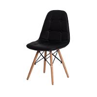 Kit 4 Cadeiras Charles Eames Eiffel Botone Preta Preto - 3