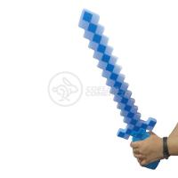 Kit Brinquedo Espada Pixel Minecraft 58cm C/Som Luz+3 Pilhas - 1