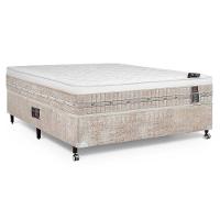Cama Box + Colchão Castor Casal Premium One Face Tecnopedic 138x188x57cm - 1