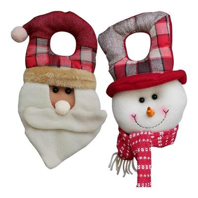 Kit Dupla De Enfeites De Porta Decoração Natal Feltro Pendente