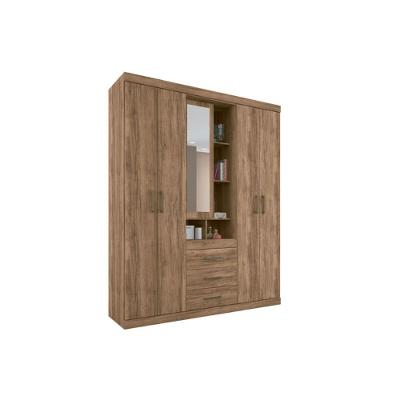 Guarda Roupa Solteiro Havana Star 5.3 5 Portas de Bater 3 Gavetas Atacama Blush