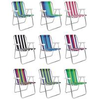 Cadeira De Praia Mor Alta De Alumínio Cores Diversas - 1
