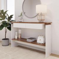 Aparador Buffet Charles Com 2 Gavetas 136 Cm Branco/naturale Branco/naturale - 2