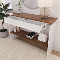 Aparador Buffet Charles Com 2 Gavetas 136 Cm Branco/naturale Branco/naturale - 3