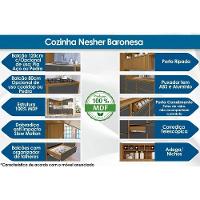 Módulo Cozinha Nesher Baronesa Armário  1 Porta c/ Adega Freijó - 2
