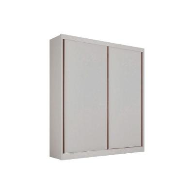 Guarda Roupa Solteiro Virtus Plus 2 Portas de Correr 3 Gavetas Branco MDF Móveis Novo