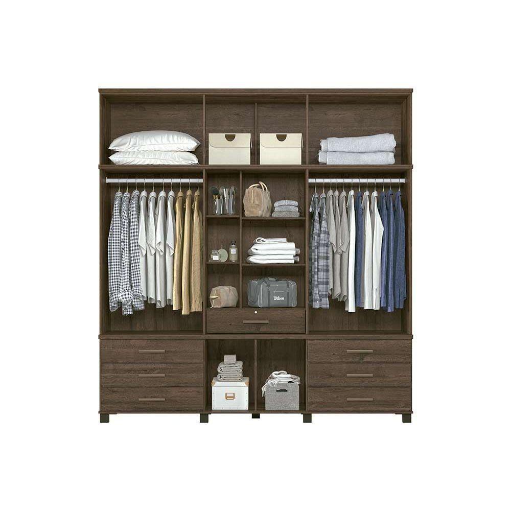 Guarda Roupa Casal 13 Portas e 7 Gavetas Londres Capelinha Atacama - Santos Andirá - 6