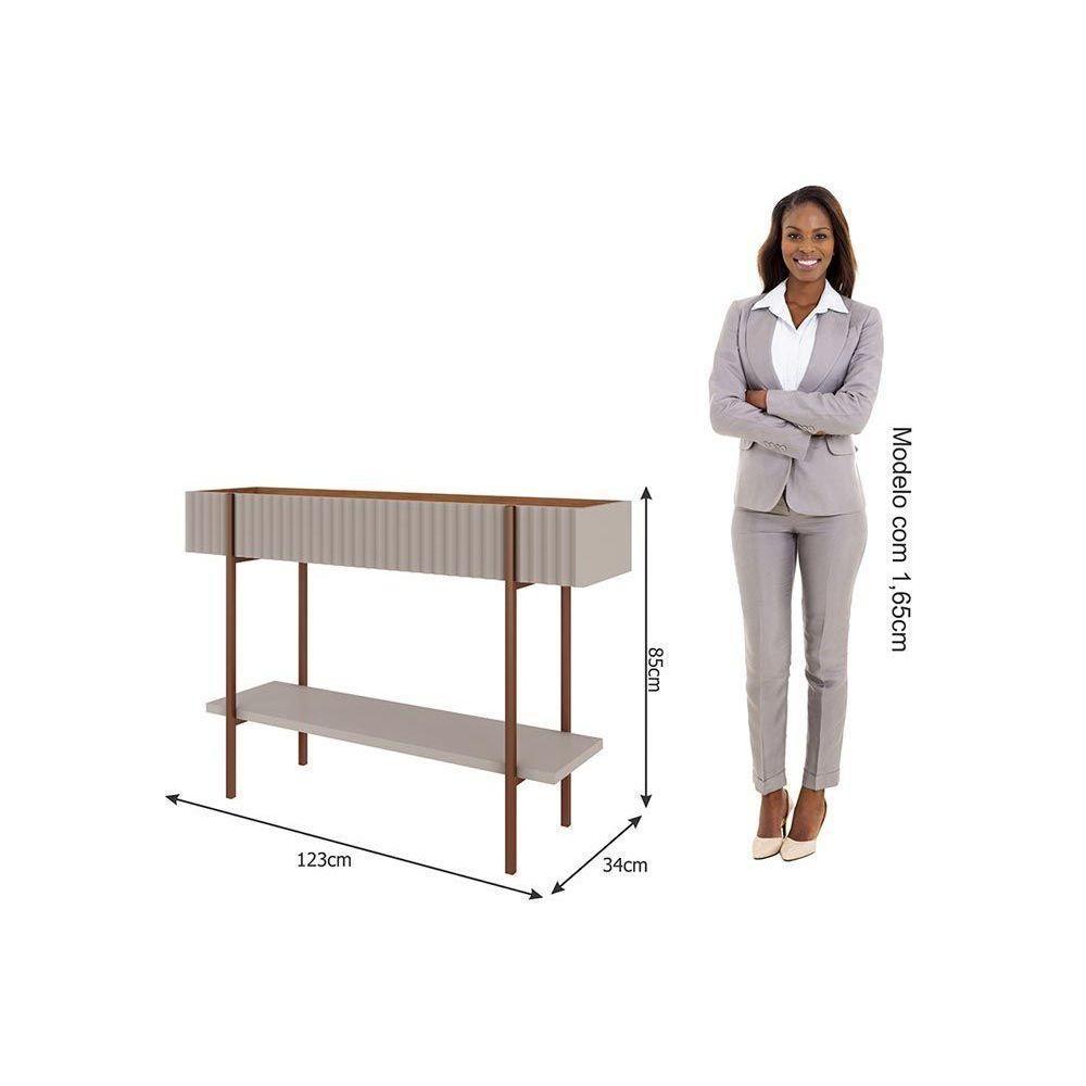 Aparador De Sala Jantar Aparador Cimol Lira 1 Prateleira Off White/nature - Cimol - 2