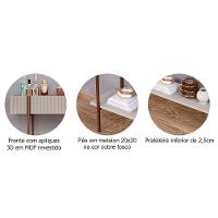 Aparador De Sala Jantar Aparador Cimol Lira 1 Prateleira Off White/nature - Cimol