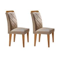 Sala de Jantar Completa C/ Tampo Vidro Canto Curvo 6 Cadeiras Imbuia Linho Turim - 7