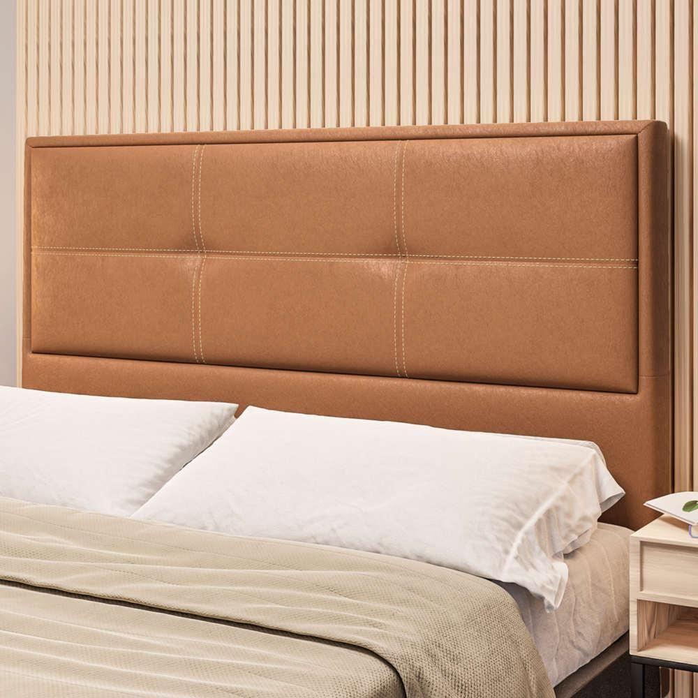 Cabeceira Queen Estofada Tecido Sintético Dobuê Monte Carlo - 1