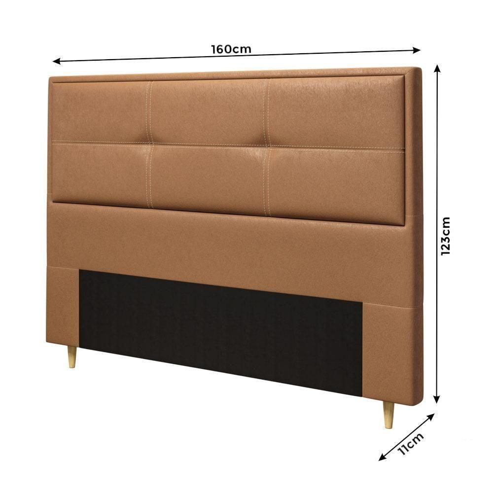 Cabeceira Queen Estofada Tecido Sintético Dobuê Monte Carlo - 3