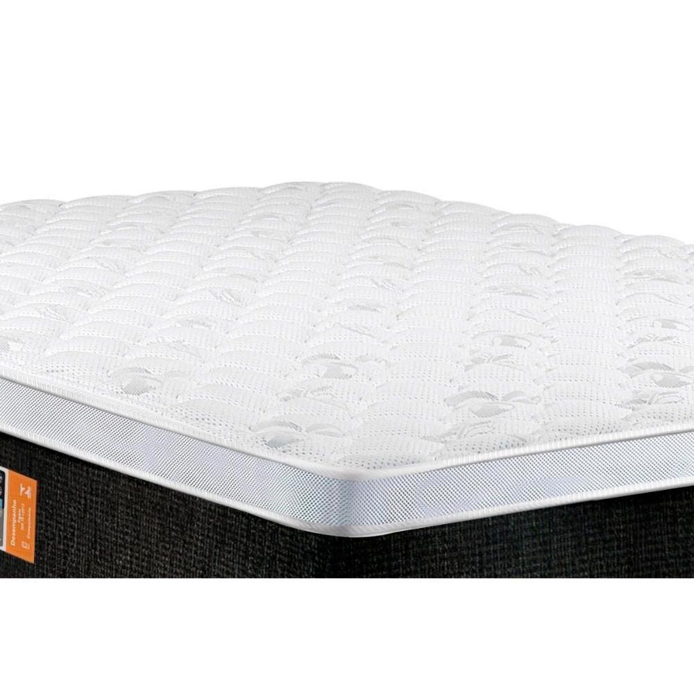 Cama Box c/Auxiliar Casal: Colchão Espuma Castor D45 Black e White + Base CRC Courano Black(138x188) - 6