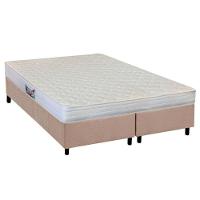 Cama Box Queen: Colchão Anatômico Herval AG65 Frontier + Base CRC Suede Clean(158x198) - 1