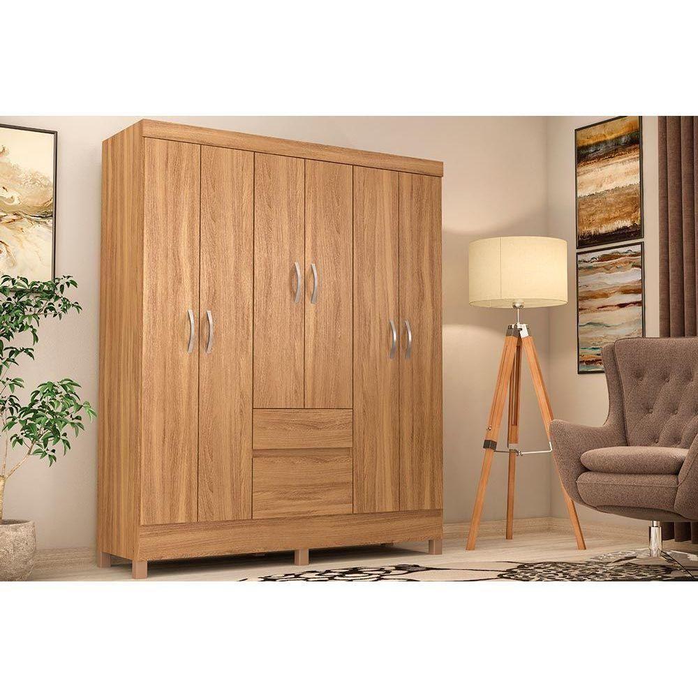 Guarda Roupa 6 Portas  e 2 Gavetas Flash II Amêndola - Demóbile - 1