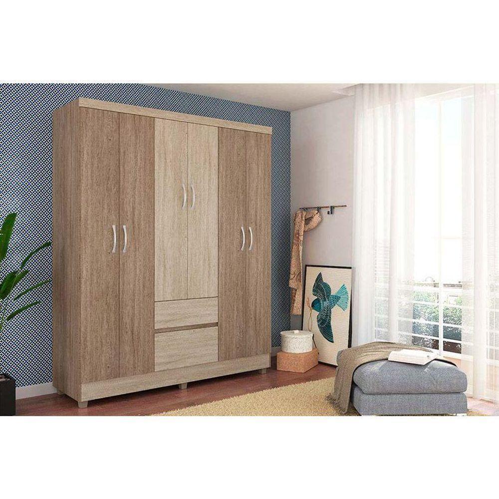 Guarda Roupa 6 Portas  e 2 Gavetas Flash II Amêndola - Demóbile - 2
