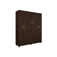 Guarda Roupa 6 Portas  e 2 Gavetas Flash II Ébano - Demóbile - 1