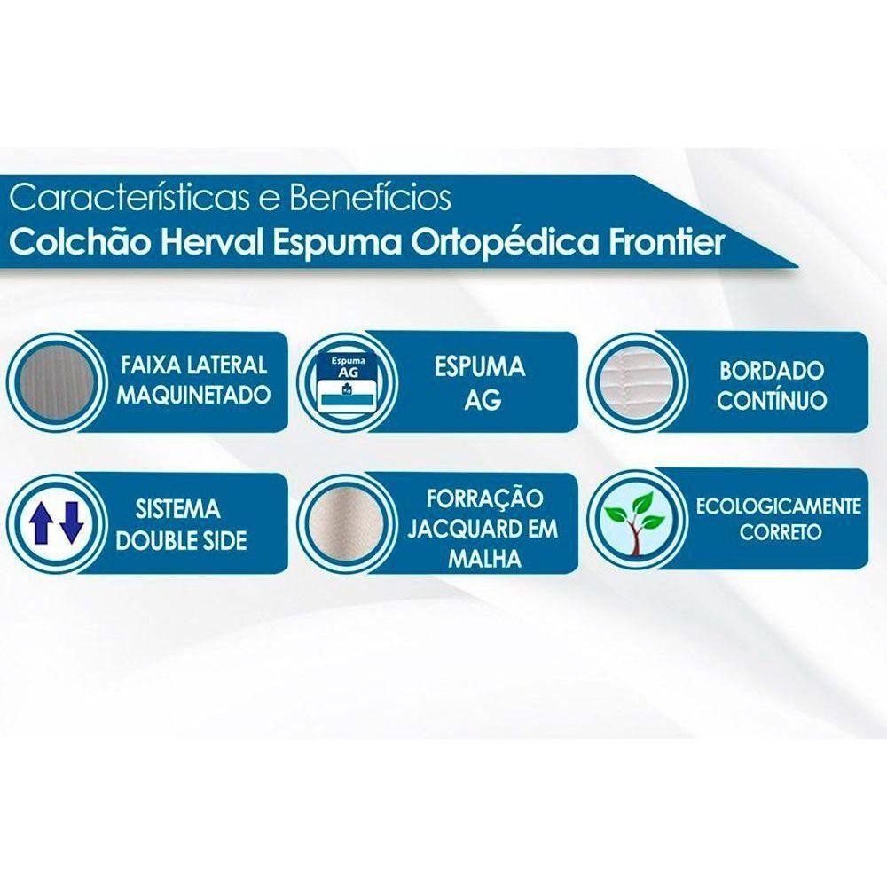 Cama Box Queen: Colchão Espuma Herval  AG65 Firme Frontier + Base CRC Courano White(158x198) - 8