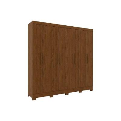 Guarda Roupa 8 Portas  e 4 Gavetas B51 Castanho - Henn