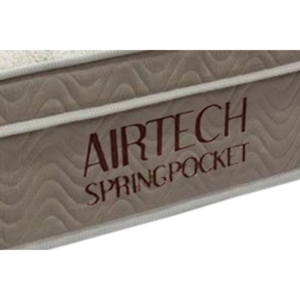 Cama Box Solteiro: Colchão Molas Ortobom SuperPocket Fort Airtech Spring + Base CRC Suede Branco(88x188) - 7