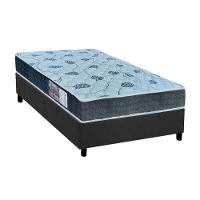 Cama Box Solteiro: Colchão Anatômico Orthoflex D45/EP Cecina + Base CRC Suede Gray(88x188) - 1