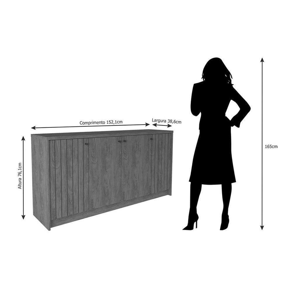 Buffet de Sala Jantar Lia 4 Portas Off White - Cimol - 2