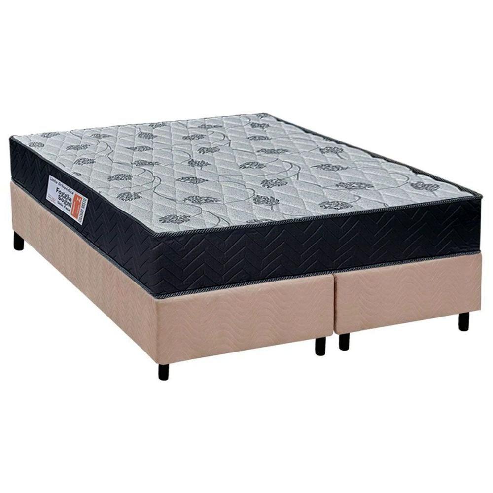 Cama Box Queen: Colchão Ortopédico Orthoflex Foggia Sogni Unic Face + Base CRC Suede Clean(158x198) - 1