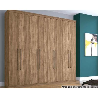 Guarda Roupa Casal Master Vip 8.4 8 Portas Bater 4 Gavetas Atacama Santos Andirá