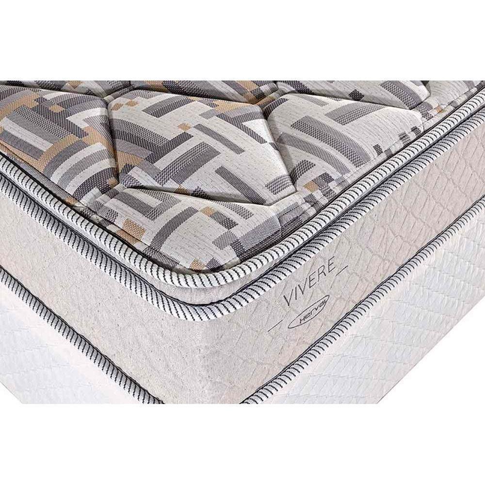 Cama Box Casal: Colchão Espuma Herval ErgoPlus/EP  + Base CRC Suede Gray(138x188) - 2