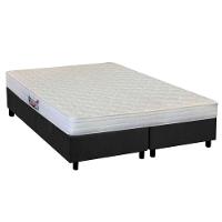 Cama Box Queen: Colchão Anatômico Herval AG65 Frontier + Base CRC Suede Gray(158x198) - 1