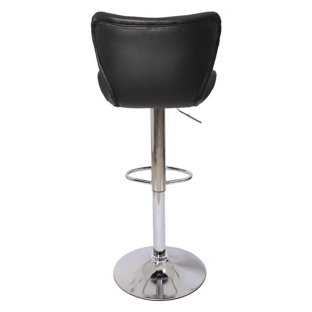 Kit 3 Banquetas Estofadas c/encosto p/Cozinha Gir. Preta - 3