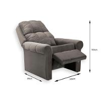 Poltrona do Papai Reclinável MH1216 Slim Two Way Animale Cinza Escuro - Herval