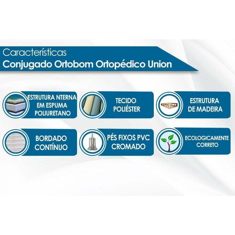 Cama Box Conjugado Casal: Colchão Ortopédico Union (138x188) Ortobom - 7
